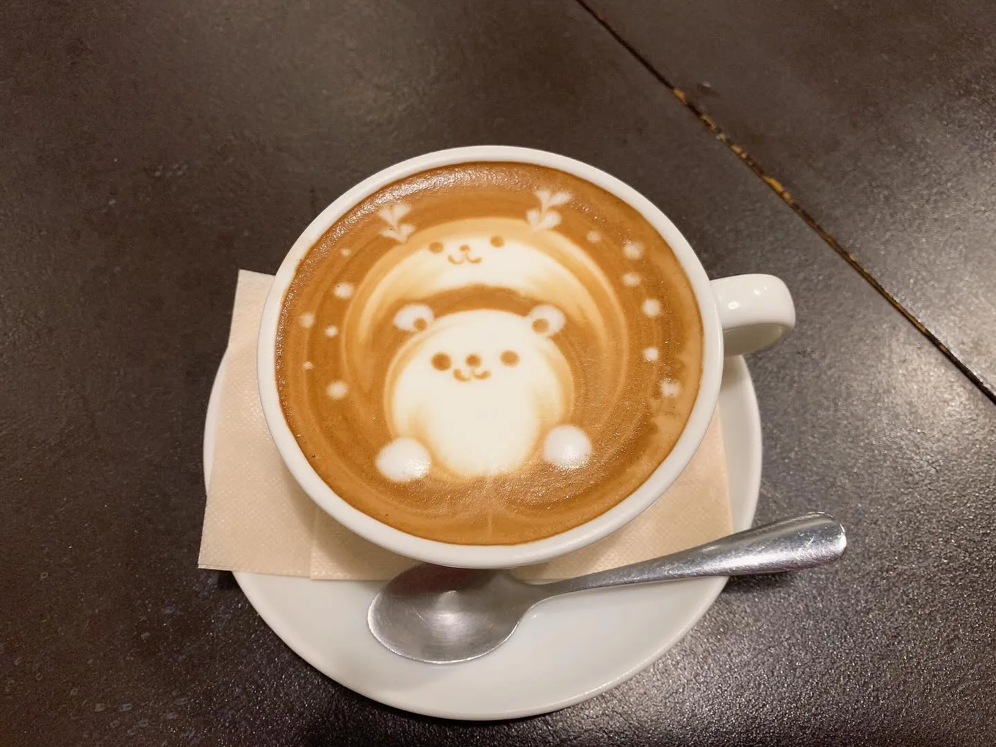 暑さしのぎにカフェ行った時のラテ☕️