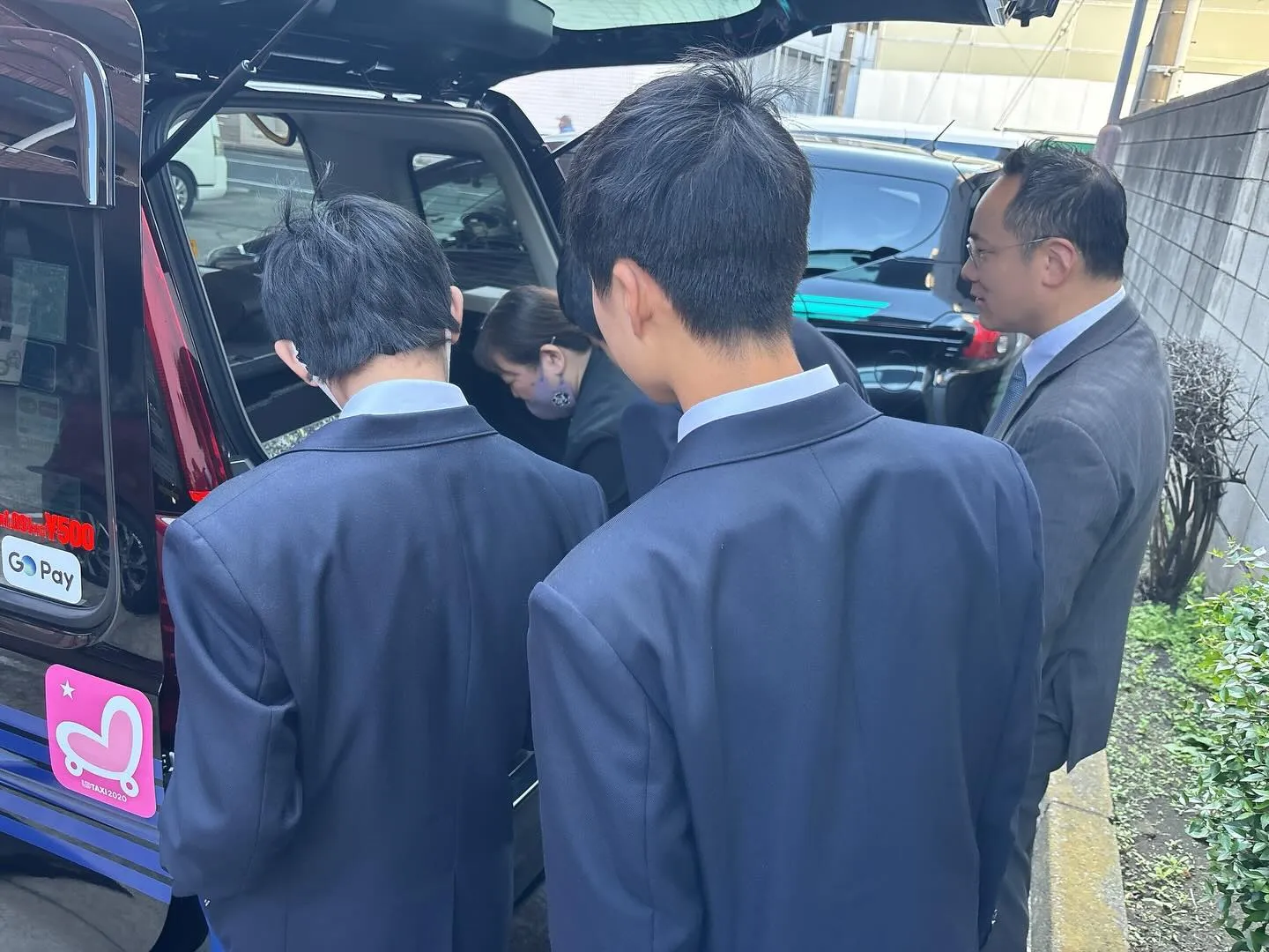 東宝タクシーに中学生達が職場見学に来ました🤗
